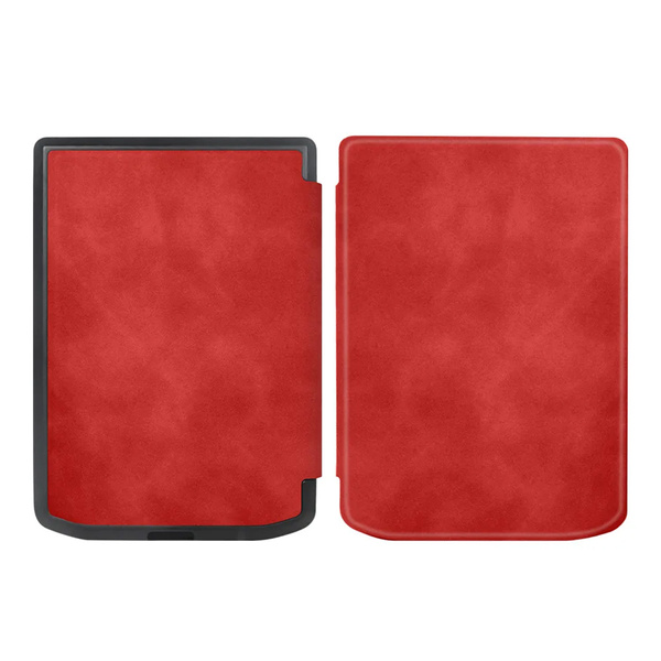 Etui Smart do Pocketbook Verse / Verse Pro 629 634, czerwone - ochronne z podstawką, dostęp do portów i przycisków