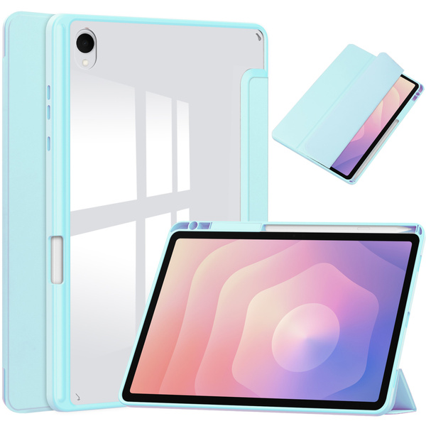 Etui Clear Pencil do Samsung Galaxy Tab S11 11 SM SMX736 z klapką, niebieskie - ochronne