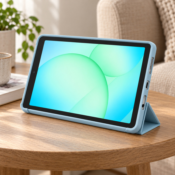 Etui Smart do Galaxy Tab A11 X135/X133 A9 SM-X115/SM-X110 z klapką - niebieskie