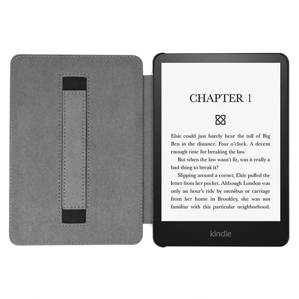 Etui z uchwytem paskiem rękę do Kindle Paperwhite 5 i / Paperwhite 5, brązowe - ochronne z podstawką