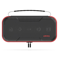 Etui podróżne walizka torba do Nintendo Switch 1, czerwone - ochronne z podstawką, dostęp do portów i przycisków