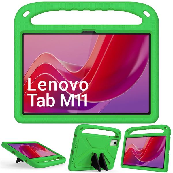 Etui Pancerne z uchwytem do Lenovo Tab M11 10.95 / Tab M11, zielone - ochronne z podstawką