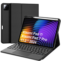 Etui z klawiaturą do Xiaomi Pad 7 / Pad 7 Pro 11.2 na rysik / Xiaomi Pad 7 Pro, czarne - ochronne z podstawką