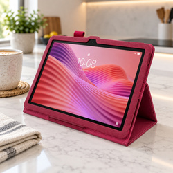 Etui do Lenovo Tab 10.1 2025 TB311FU TB311XU ZAEH0040PL z klapką - ciemnoróżowe