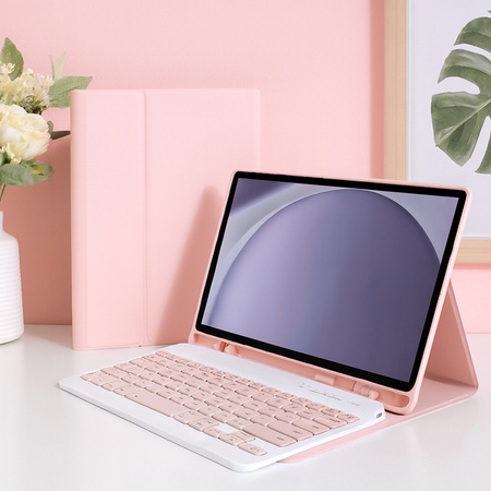 Etui z klawiaturą Bluetooth do Samsung Galaxy Tab A9 8.7 CFX110 (Różowe)