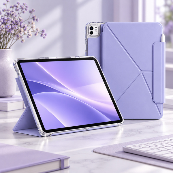 Etui Origami do Apple iPad Air 13 M4 M3 M2 2026/25/24 gen 8/7/6 - fioletowe