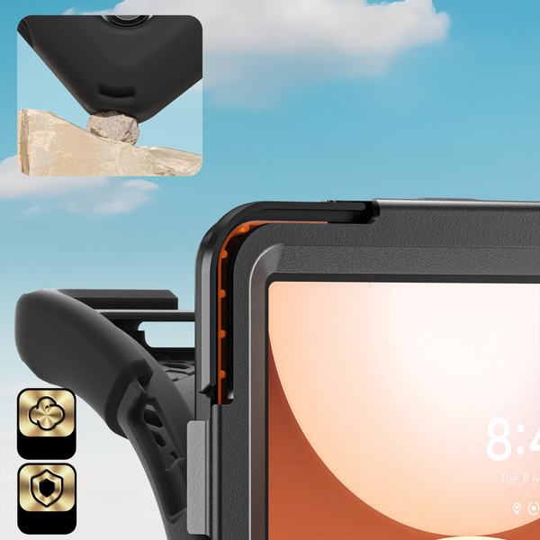 Etui do Samsung Galaxy Tab A11 Plus 10.9 2025 - Pancerne z szybką, uchwytem i paskiem