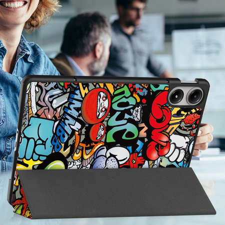 Etui Graficzne do Xiaomi Redmi Pad Pro 12.1 2024 / Poco Pad 12.1 z klapką - ochronne z podstawką