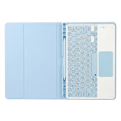 Etui z klawiaturą Bluetooth do Samsung Galaxy Tab S7 / S8 / S9 / S9FE / S10FE / S10 Lite, niebieskie - ochronne