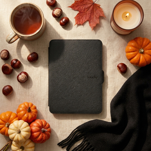 Etui do Kindle Paperwhite 1 2 3, czarne - ochronne z podstawką, dostęp do portów i przycisków
