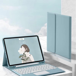 Etui z klawiaturą do Apple iPad Air 13 M2 2024 M3 2025 Gen 6 7 / iPad Air 13 Gen. 6 A2898, niebieskie - ochronne