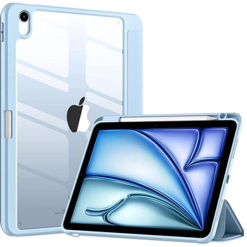 Etui Crystal Pencil do iPad Air 11 6 Gen M2 2024 / 7 Gen M3 2025 / iPad Air 11 Gen. 6 A2902 A2899 A2900, niebieskie - ochronne
