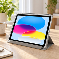 	Etui Crystal do Apple iPad 10.9 10 2022 / iPad 11 A16 2025 Gen 10 11, szare - ochronne z podstawką