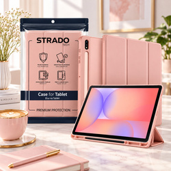 Etui do Galaxy Tab S10 Lite 10.9/S10 FE/S9 FE/ S9/ S8 z miejscem na rysik - różowe