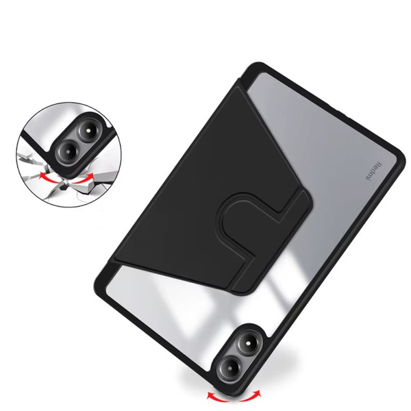 Etui Obrotowe Crystal Pencil do Xiaomi Redmi Pad Pro 12.1 2024 / Poco Pad - ochronne, miejsce na rysik