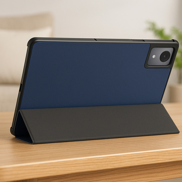 Etui Smart z klapką do Lenovo Tab K11 Plus 11.45 / Lenovo K11 Plus, granatowe - ochronne z podstawką