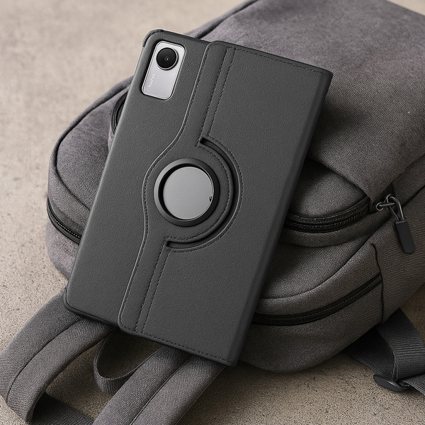 Etui Obrotowe 360 do Xiaomi Redmi Pad SE 2023 11, czarne - ochronne z podstawką, dostęp do portów i przycisków