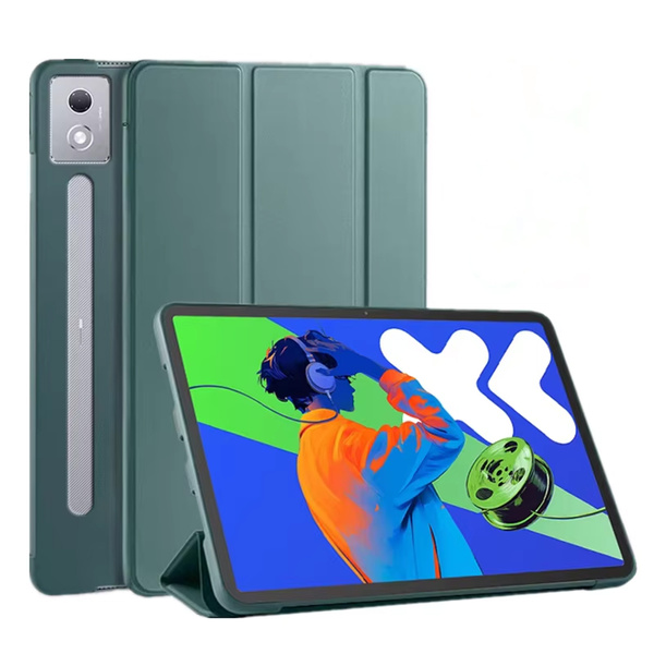 Etui Smart do Lenovo Idea Tab Pro / Pro MT 2025, zielone - ochronne z podstawką, dostęp do portów i przycisków