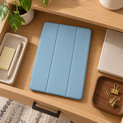 Etui Trifold do Galaxy Tab S10 Lite 10.9/ S10 FE/ S9 FE/ S9/ S8 z miejscem na rysik - niebieskie