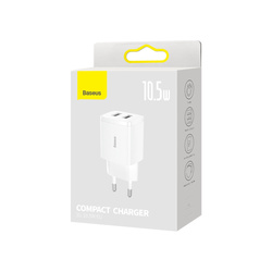 Baseus Compact ładowarka sieciowa 2x USB 10.5W