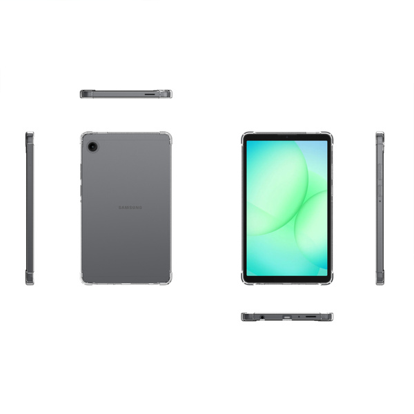 Etui do Galaxy Tab A11+ Plus 10.9 2025 A9+ Plus 2023 silikonowe plecki - ochronne z podstawką