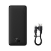 powerbank Baseus Airpow 20W 10000mAh z kablem Baseus Simple Series USB-A USB-C 30 cm, czarny