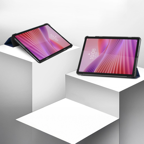 Etui Smart do Lenovo Tab 10.1 2025 z klapką / Lenovo Tab, granatowe - ochronne z podstawką