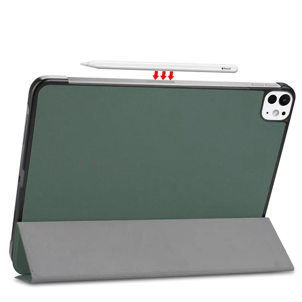 Etui Smart Case obudowa do iPad Pro 11 Gen 5 A2836 A2837 A3006 / Gen. 5 A2836, zielone - ochronne
