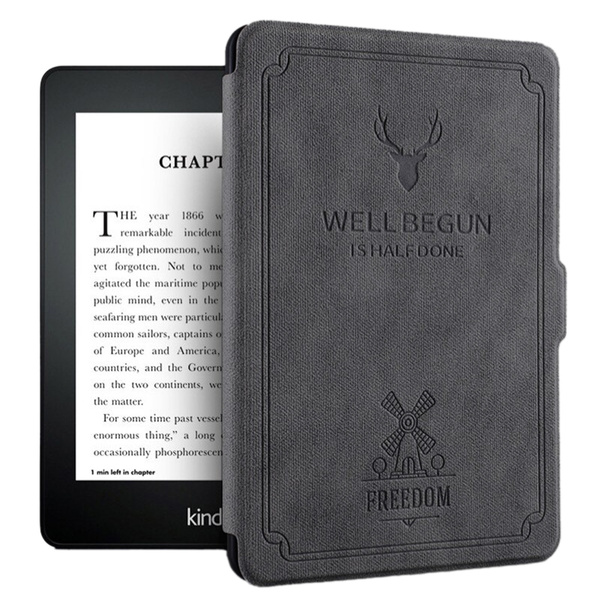Etui Motto do Kindle Paperwhite 6 / Kindle Paperwhite Colorsoft / Signature Edition 2024 7, szare - ochronne
