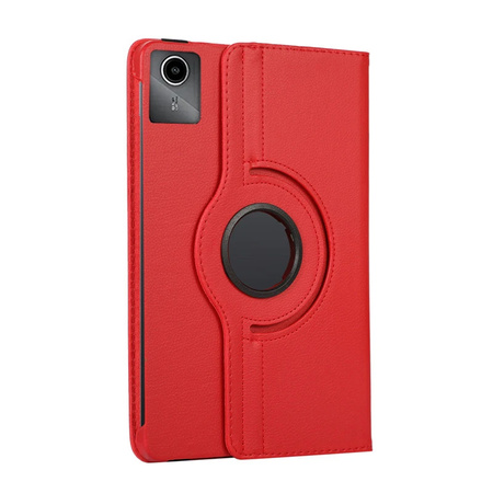 Etui Obrotowe 360 do Lenovo Tab M11 10.95, czerwone - ochronne z podstawką, dostęp do portów i przycisków