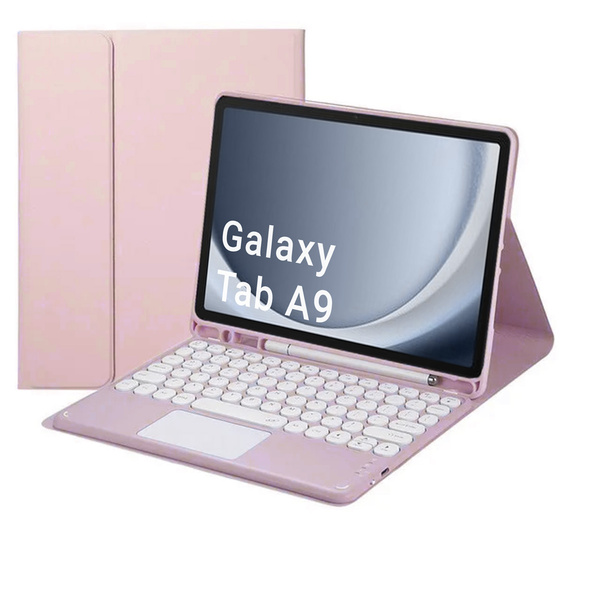 Etui z klawiaturą Bluetooth do Samsung Galaxy Tab A9 8.7 X110 / X115, różowe - ochronne