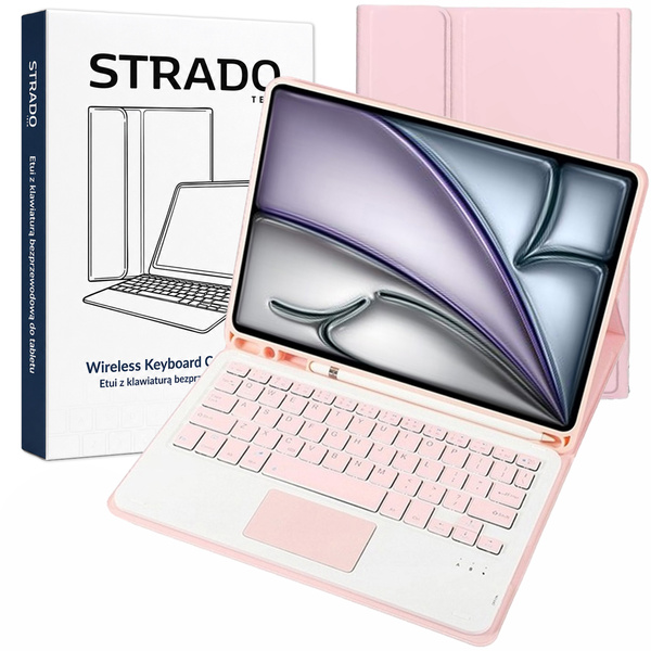 Etui z klawiaturą touchpad do iPad Air 11 M4 2026/ Air 11 M3 2025/ Air 11 M2 2024, gen. 8/ 7/ 6, różowe