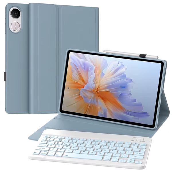 Etui z klawiaturą Bluetooth do Redmi Pad 2 Pro 2025, niebieskie - ochronne z podstawką