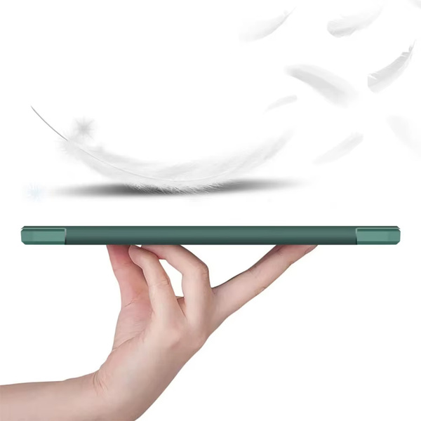 Etui z klapką Clear do Lenovo Tab K11 Plus 11.45 / Lenovo K11 Plus, zielone - ochronne z podstawką