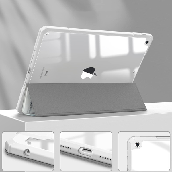 Etui Graficzne do Apple iPad 10.9 2022 Gen 10 / 11 2025 A16 Gen 11 z klapką, czarne - ochronne z podstawką