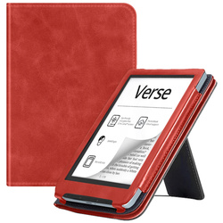 Etui Strap z uchwytem do PocketBook Verse Pro 629 634, czerwone - ochronne z podstawką