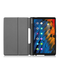 Etui Smart do Lenovo Yoga Tab YT z klapką / Smart Tab, czarne - ochronne z podstawką