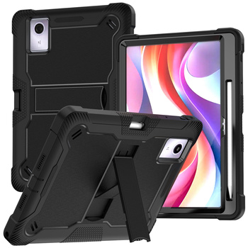 Etui pancerne do Lenovo Idea Tab Plus 12.1 2025 TB361FU TB361ZU, z podstawką, czarne