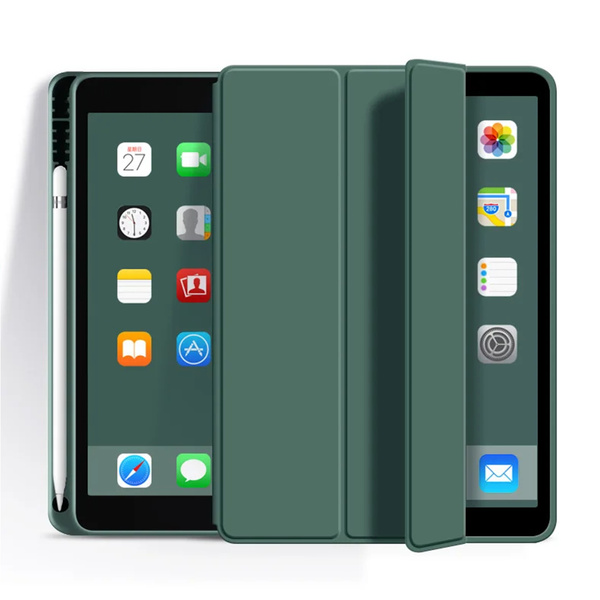 Etui Smart Pencil do iPad Air 11 M3 2025 Gen. 7 / M2 2024 Gen. 6, zielone - ochronne z podstawką