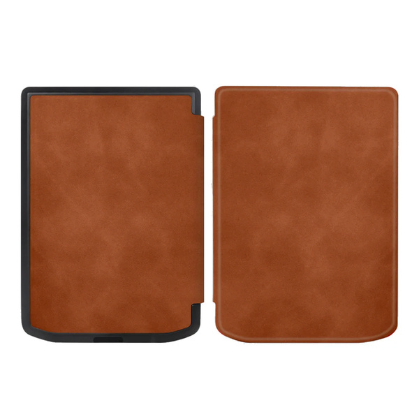 Etui Smart do Pocketbook Verse / Verse Pro 629 634, brązowe - ochronne z podstawką, dostęp do portów i przycisków
