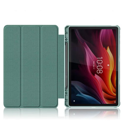 Etui z klapką Clear do Lenovo Tab K11 Plus 11.45 / Lenovo K11 Plus, zielone - ochronne z podstawką