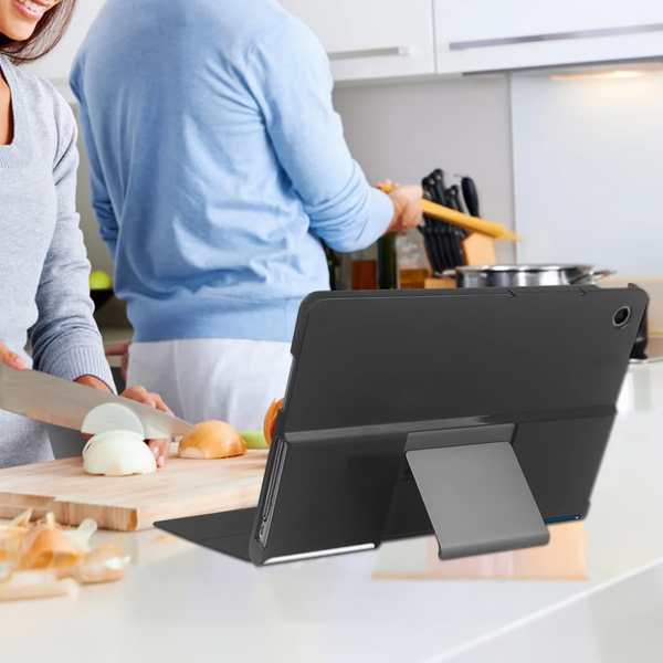 Etui Graphic do Lenovo Tab Plus, morelowe - ochronne z podstawką, dostęp do portów i przycisków