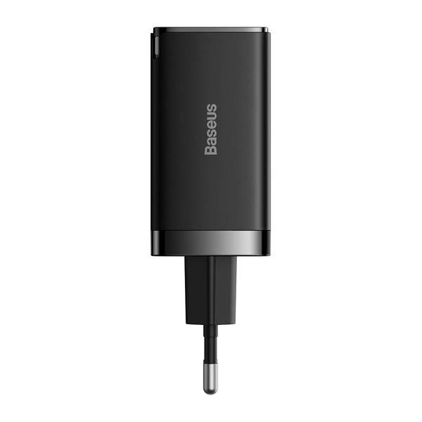 Szybka ładowarka sieciowa GaN 2xUSB C 1xUSB 65W Baseus GaN5 Pro + kabel USB C USB C 100W, czarny