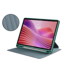 Etui 360 Crystal do Lenovo Tab 10.1 2025, zielone - ochronne z podstawką, dostęp do portów i przycisków
