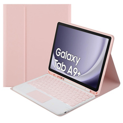 Etui kolorowe z klawiaturą do Galaxy Tab A9 Plus X210 / X215 / X216, różowe - ochronne