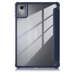 Etui z klapką Clear do Lenovo Tab K11 Plus 11.45 / Lenovo K11 Plus, granatowe - ochronne z podstawką