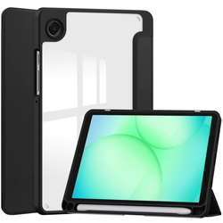 Etui Clear Pencil do Galaxy Tab A11 X135/ X133 A9 SM-X110/ SM-X115, uchwyt na rysik, czarne