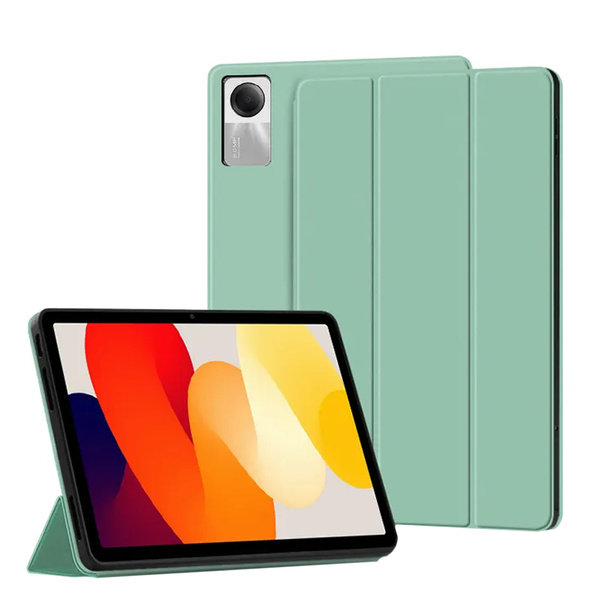 Etui Smart do Xiaomi Redmi Pad SE 11 2023, zielone - ochronne z podstawką, dostęp do portów i przycisków