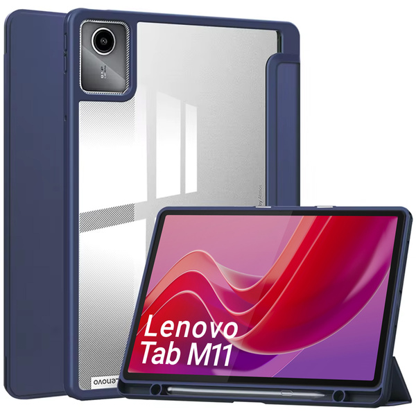 Etui Crystal case do Lenovo Tab M11 10.95 11 / 11 TB330, granatowe - ochronne z podstawką