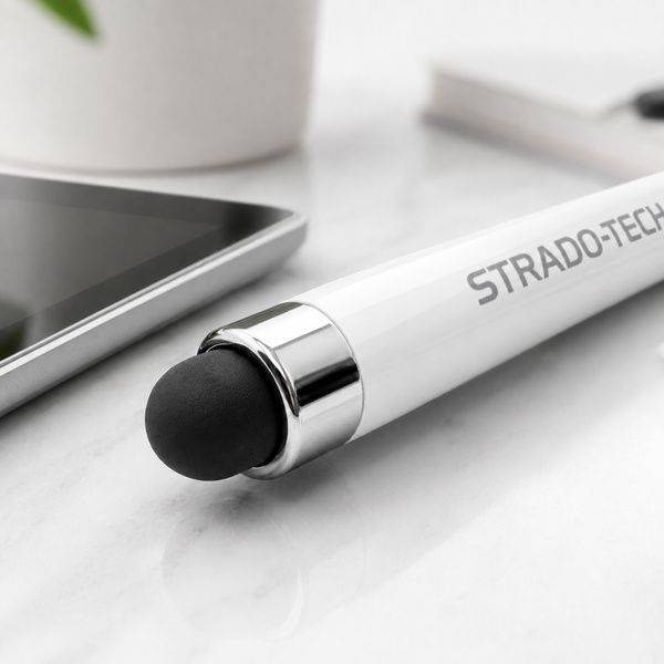 Precyzyjny rysik stylus pen do tabletu telefonu, dwustronny, biały